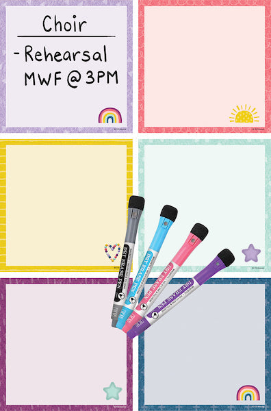 Oh Happy Day Dry-Erase Magnetic Square Notes