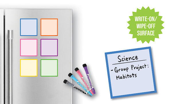 Colorful Dry-Erase Magnetic Square Notes