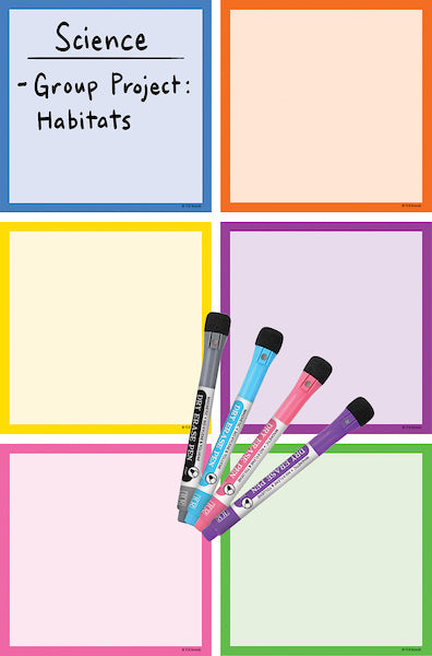 Colorful Dry-Erase Magnetic Square Notes