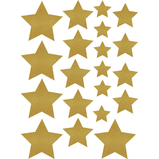 Gold Shimmer Stars Accents - Assorted Sizes