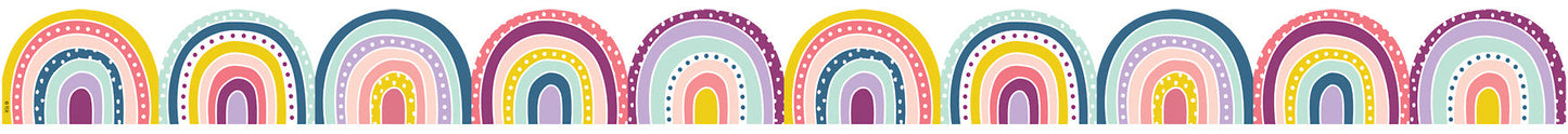 Oh Happy Day Rainbows Die-Cut Border Trim