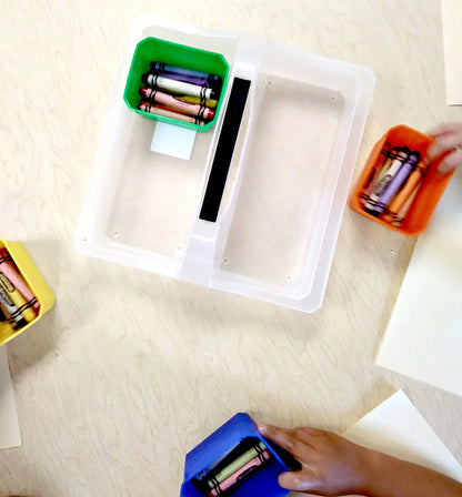 Small Clear Caddy with Assorted Containers