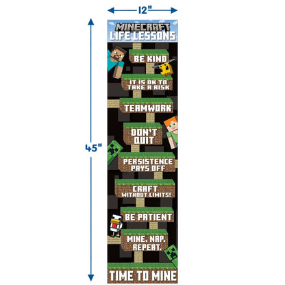 Minecraft Life Lessons Banner - Vertical