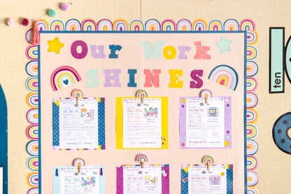 Oh Happy Day Rainbows Die-Cut Border Trim