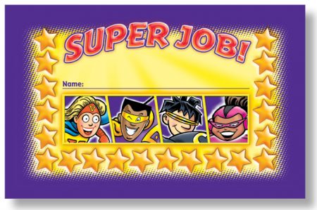 Superheroes Incentive Punch Cards