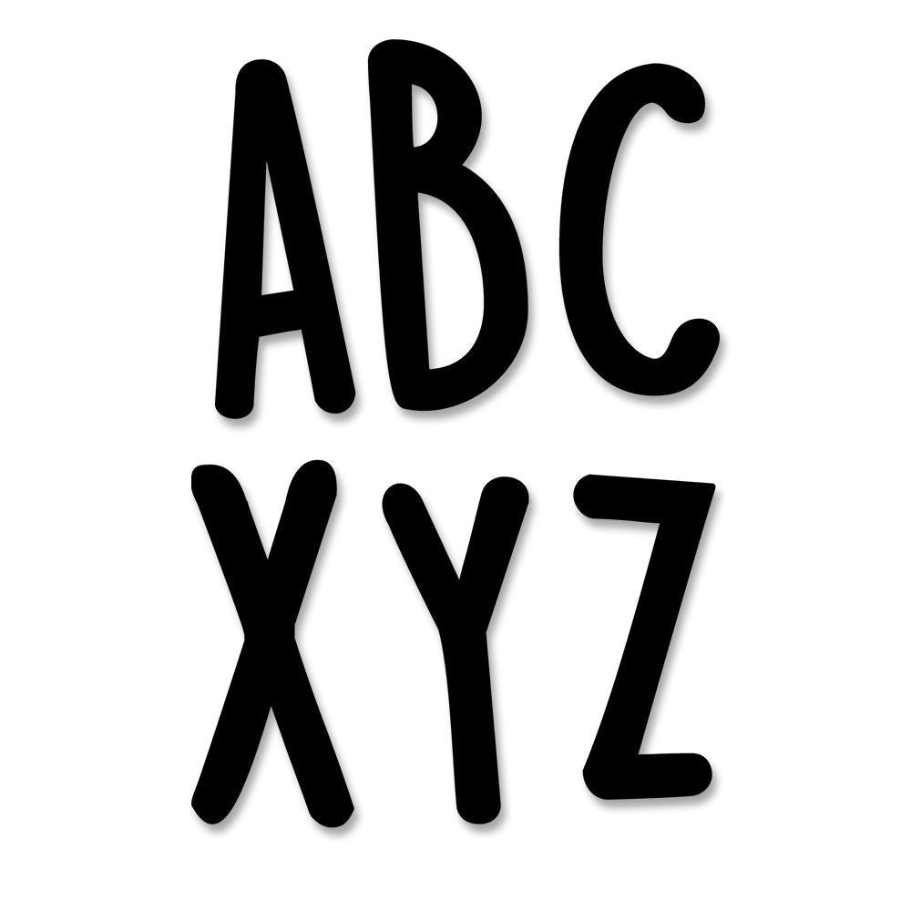 Casual Black 2" Uppercase Letters