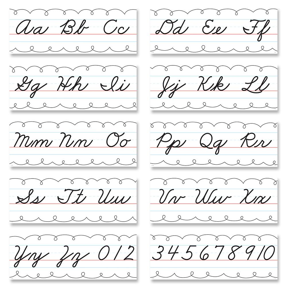 Alphabet Line Cursive Handwriting Bulletin Board Set