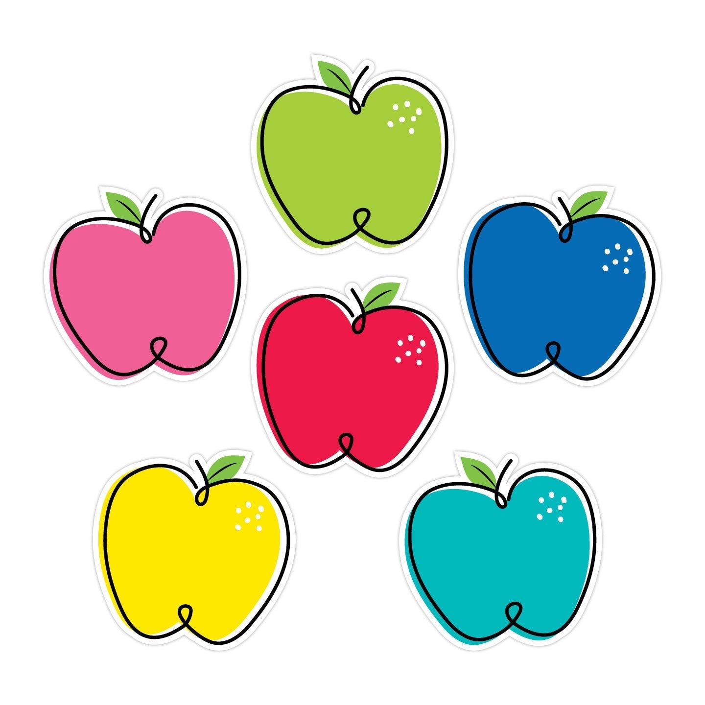 Doodle Apples (Core Decor) Designer 6" Cut-Outs