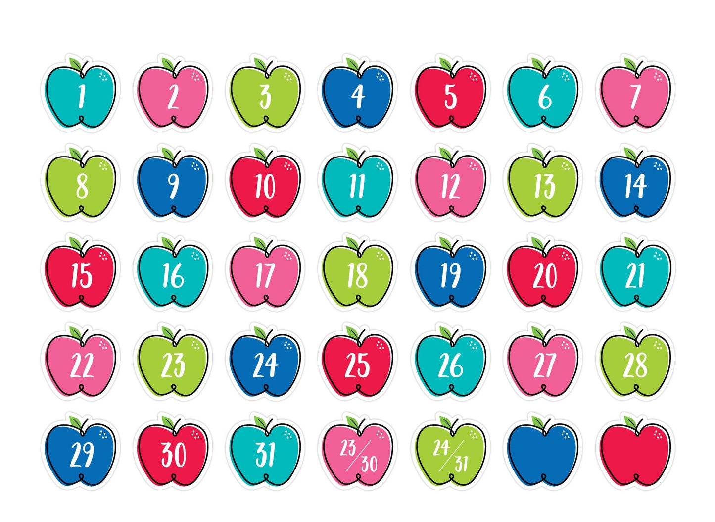 Doodle Apples (Core Decor) Calendar Days