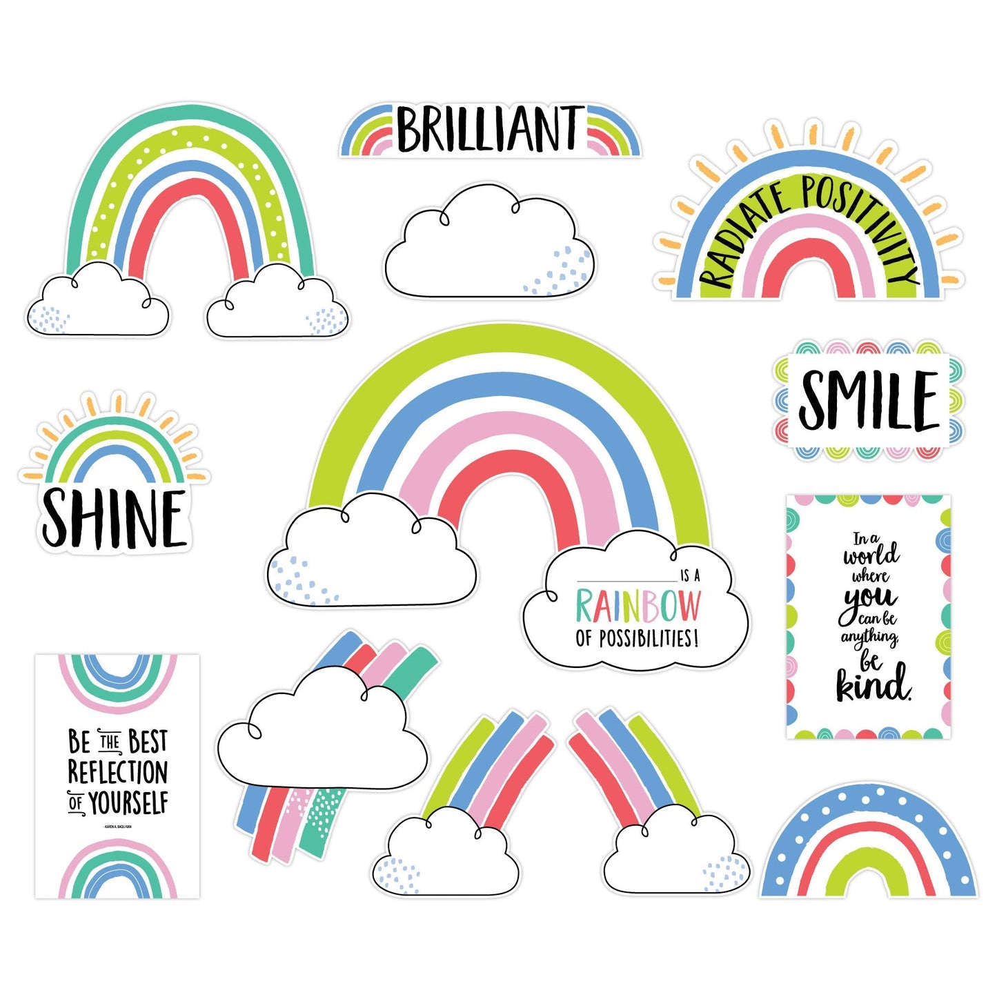 Doodly Rainbows (Rainbow Doodles) Bulletin Boards
