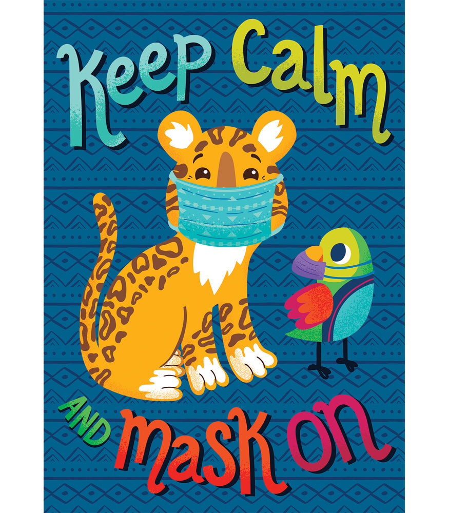 One World Keep Calm and Mask On Poster