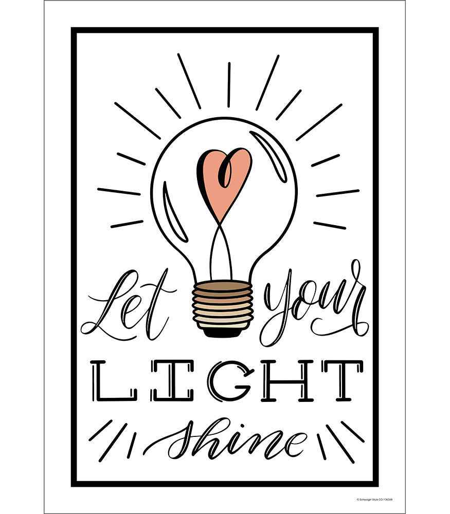 Simply Stylish Let Your Light Shine Poster