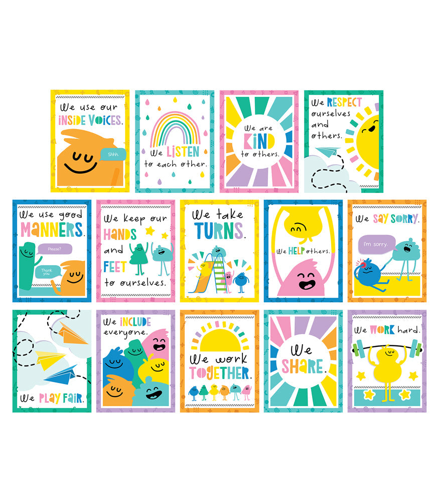 Mini Posters: Rules for a Happy Class
