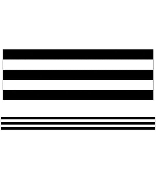 Black & White Stripes Straight Border