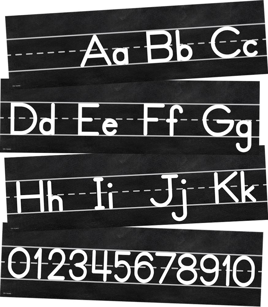 Industrial Chic Alphabet Line: Manuscript Mini Bulletin Board Set
