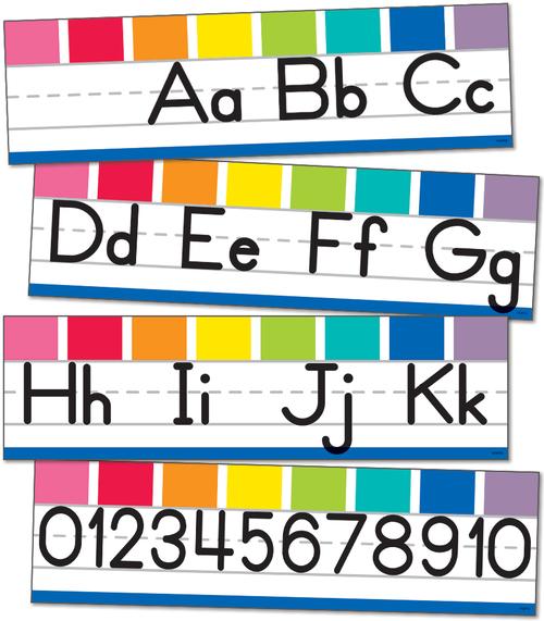 Hello Sunshine Alphabet Line: Manuscript Mini Bulletin Board Set Grade PK-2