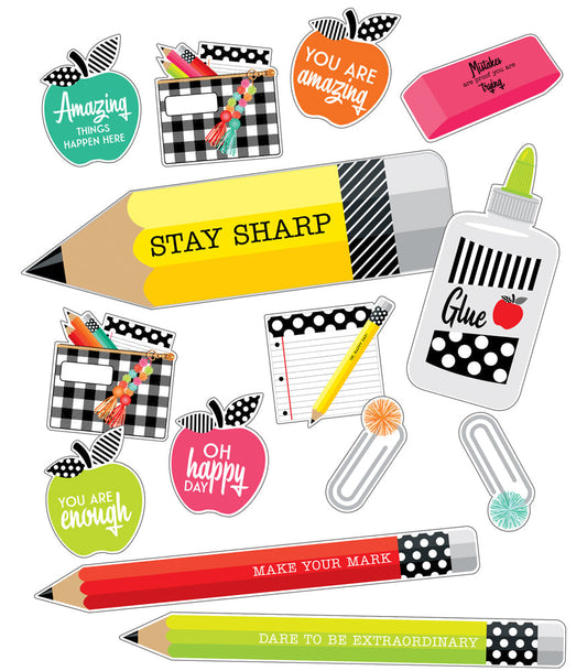 Black, White & Stylish Brights Stylish Supplies Mini Bulletin Board Set