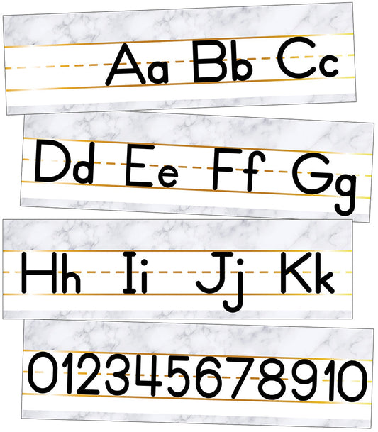 Simply Boho Alphabet Line: Manuscript Mini Bulletin Board Set