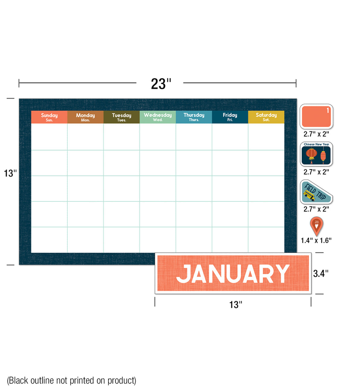 Let's Explore Calendar Bulletin Board Set