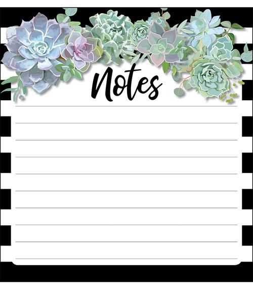 Simply Stylish Succulents Notepad