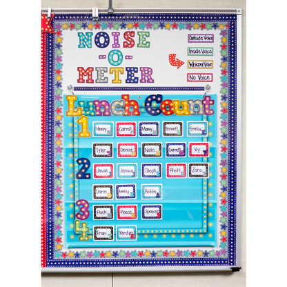 Light Blue Marquee 7 Pocket Chart