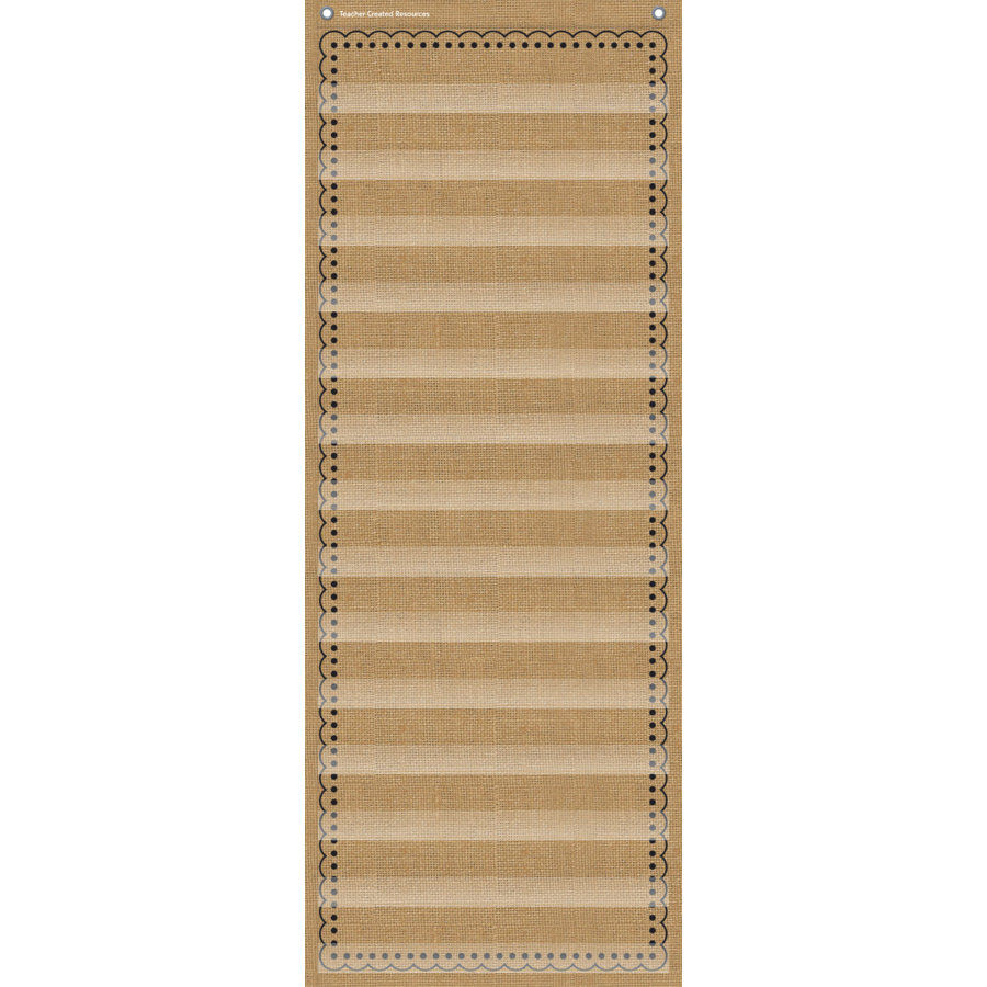 Burlap 14 Pocket Chart (13" x 34")