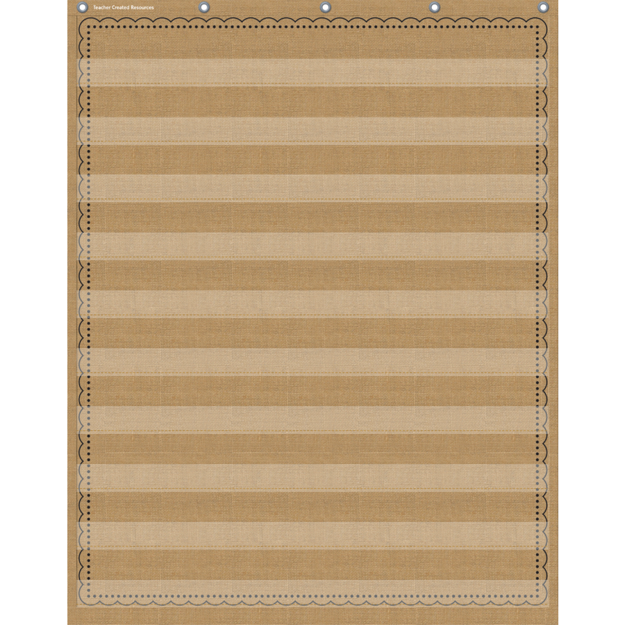 Burlap 10 Pocket Pocket Chart (34" x 44")