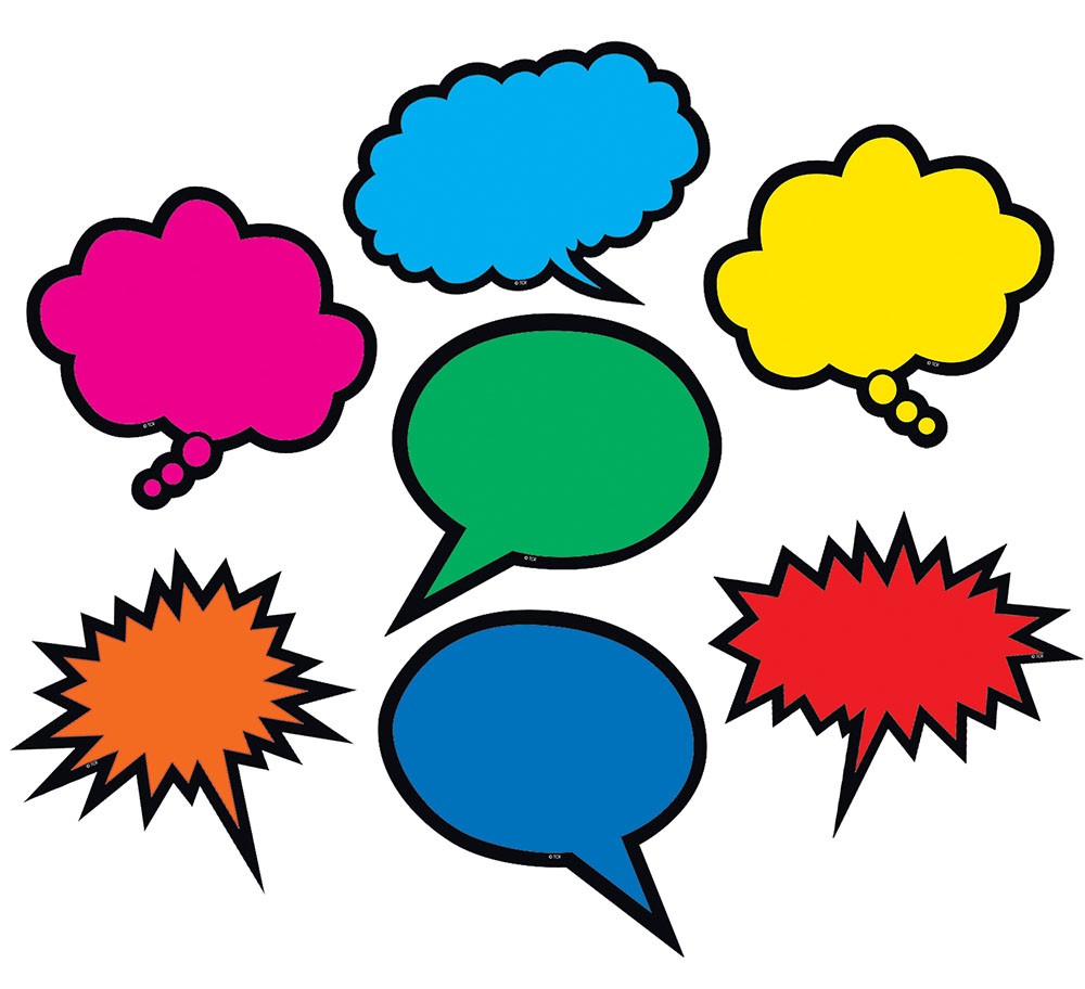 Colorful Speech/Thought Bubbles Accents
