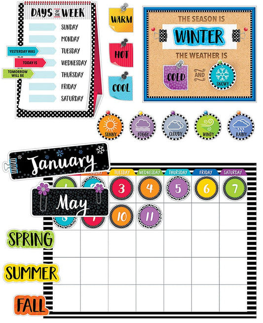 Bold & Bright Calendar Set Bulletin Board