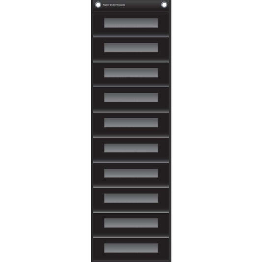 File Storage Pocket Chart, Black