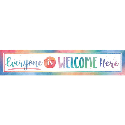 Watercolor Welcome Banner