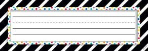 Bold Stripes & Dots Name Plates