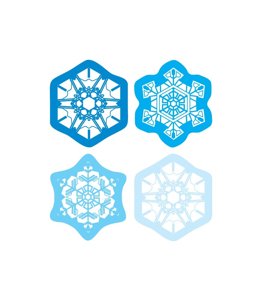 Snowflakes Shape Stickers