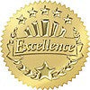 Excellence Gold Award Seals Stickers
