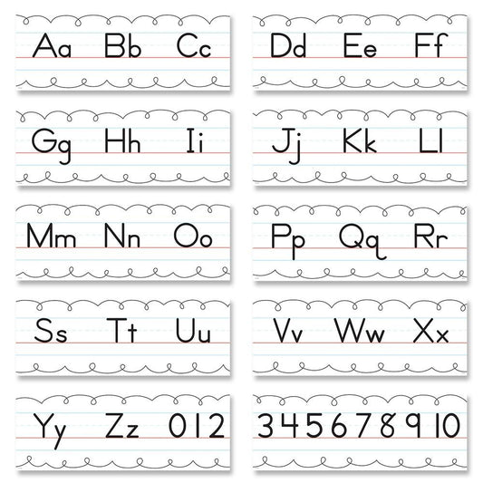 Alphabet — Line Traditional Manuscript