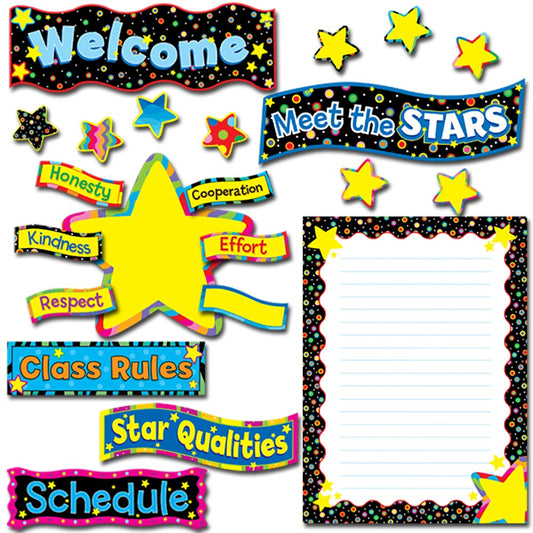 Back To School Stars Bulletin Board Set