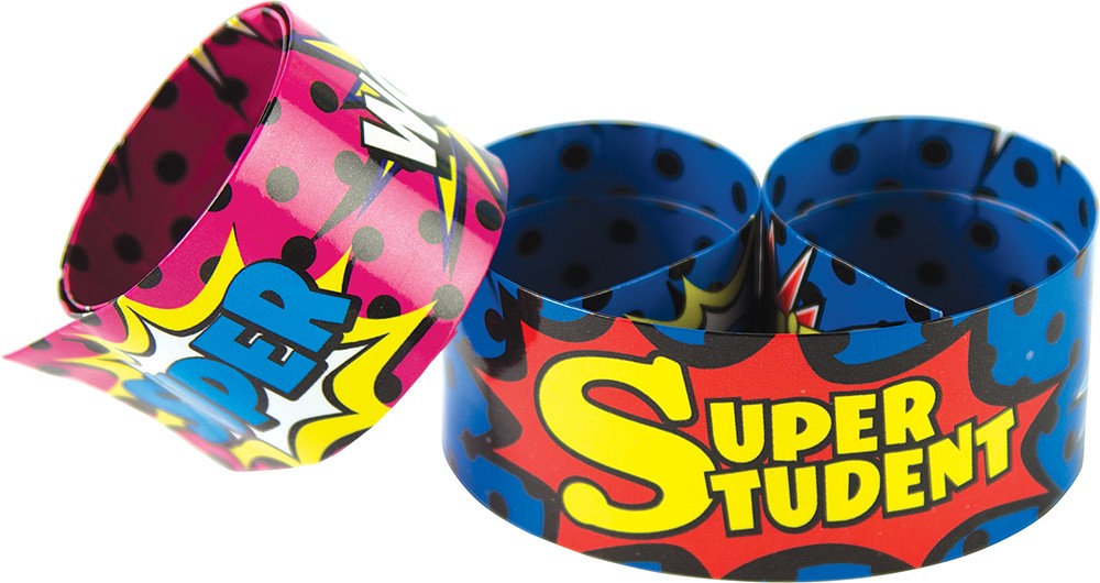 Superhero Super Student Slap Bracelets