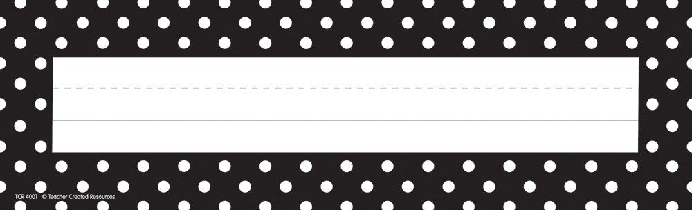 Black Polka Dots Name Plates