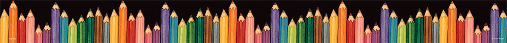 Colored Pencils Straight Border Trim