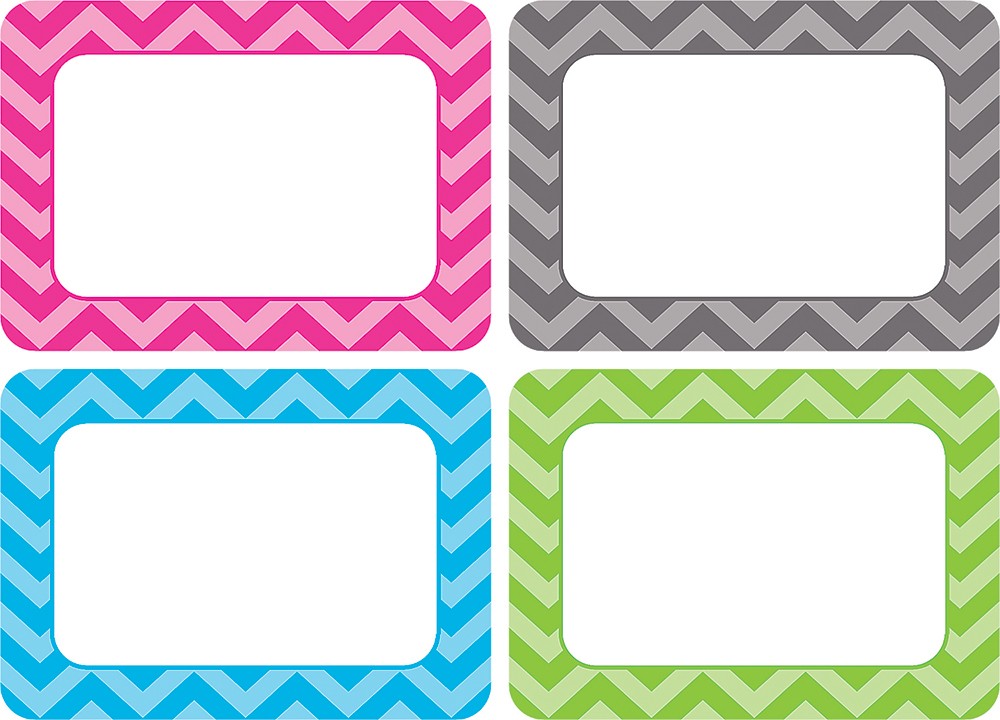 Chevron Name Tags/Labels - Multi-Pack