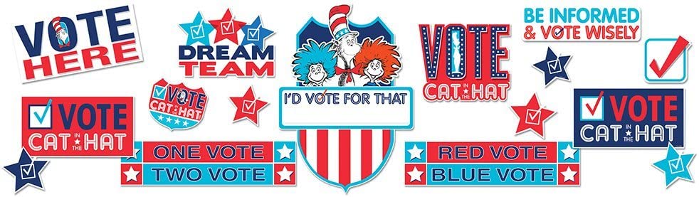 Dr. Seuss 'Cat in the Hat for President' Bulletin Board Set