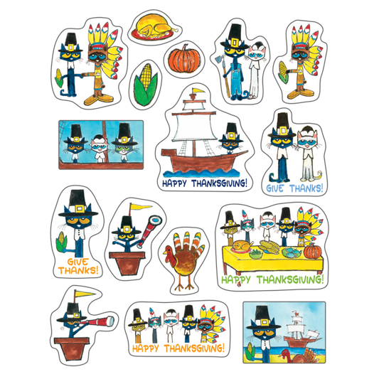 Pete the Cat Thanksgiving Stickers