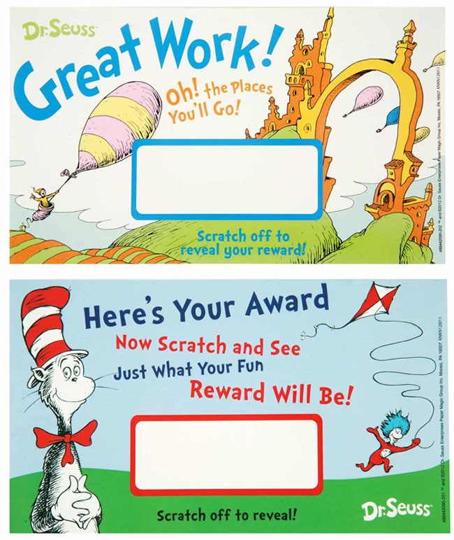 Dr. Seuss Scratch Off Rewards