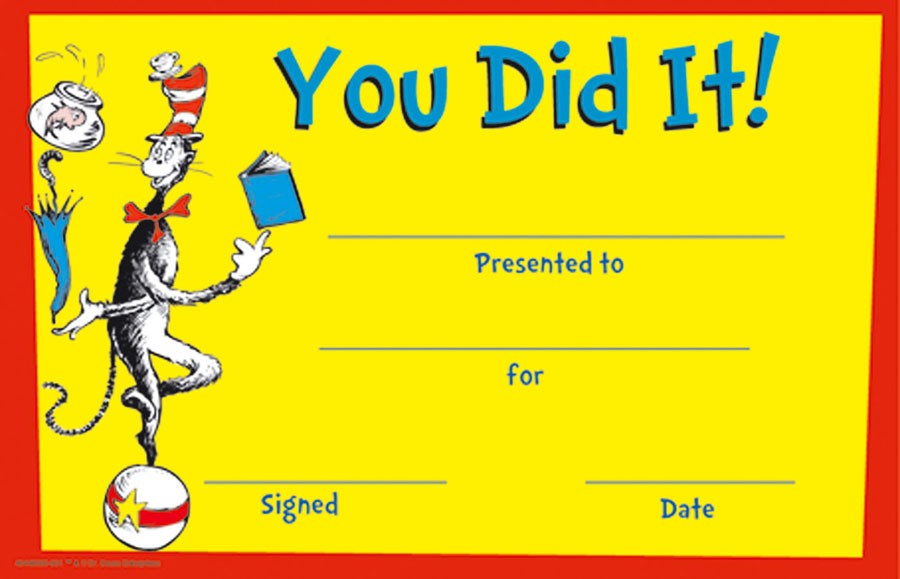Cat in the Hat You Did It! Recognition Awards