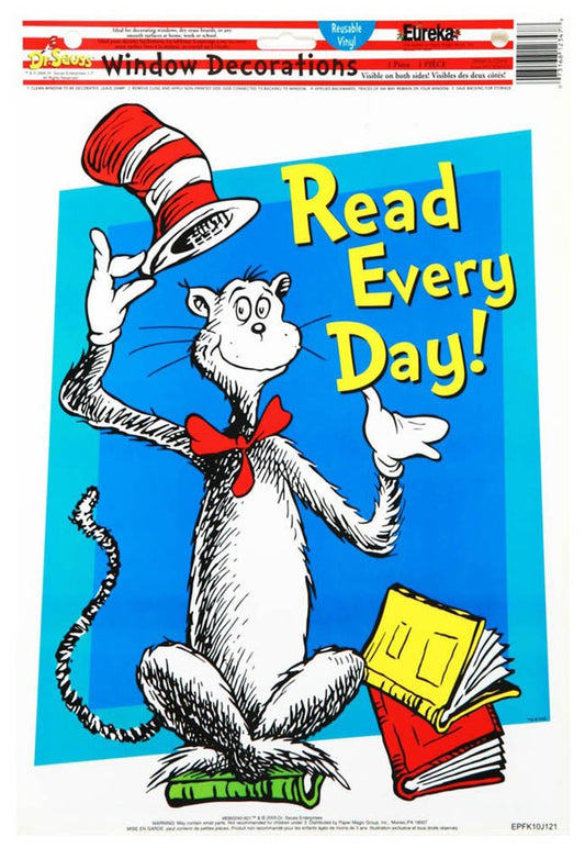 Cat in the Hat Read Every Day! Window Clings