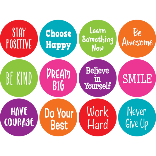 Spot On Positive Sayings Carpet Markers - 4"