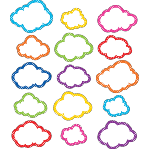 Polka Dots Clouds Clingy Thingieså¬ Accents
