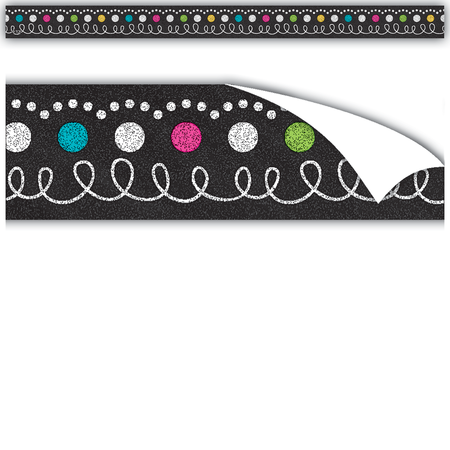 Chalkboard Brights Clingy Thingies Strips
