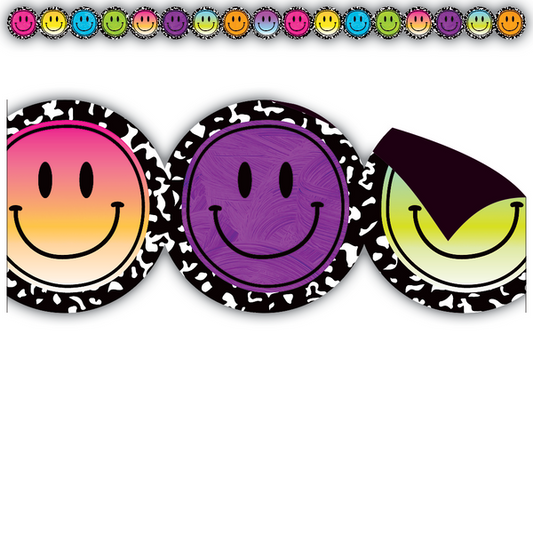 Brights 4Ever Smiley Faces Die-Cut Magnetic Border