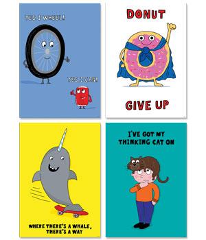 So Much Pun! Inspire U Poster 4-Pack